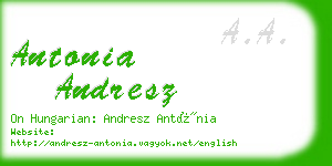 antonia andresz business card